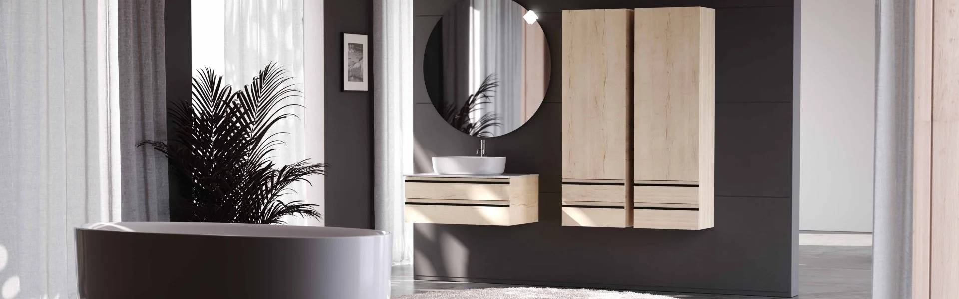 Create timeless beauty in the bathroom with Kerrock material